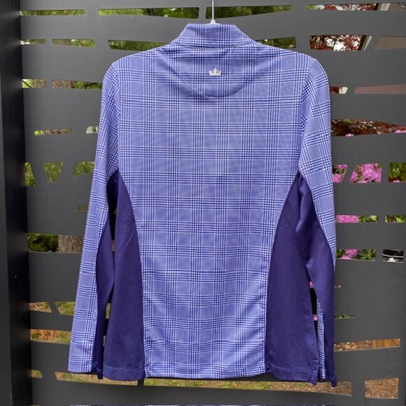 Peter Millar Womens Size Sm UPF 50 Sun Protective Zip Up Navy & White - Picture 4 of 4